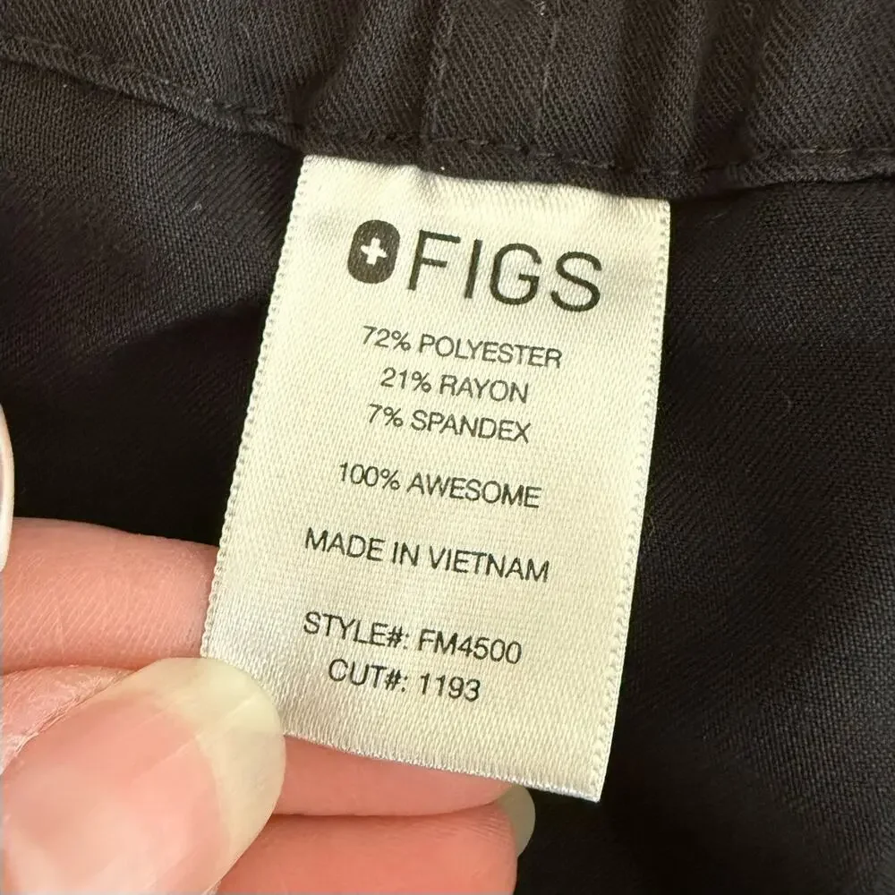 FIGS Men’s Pisco Black Scrub Pants Size XL Style FM4500